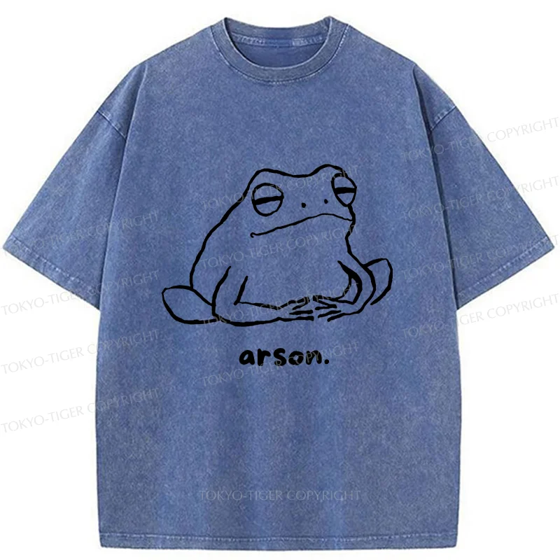Tokyo-Tiger Japan Arsonist Frog Washed T-Shirt