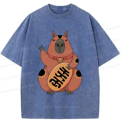 Tokyo-Tiger Lucky Capybara Washed T-Shirt