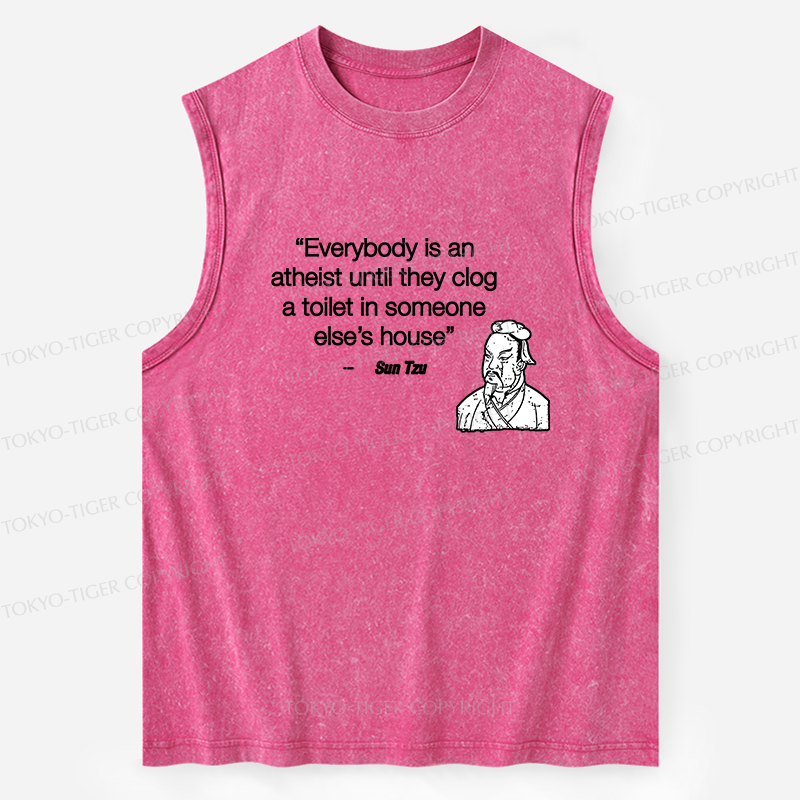 Tokyo-Tiger Funny Sun Tzu Saying Washed Tank