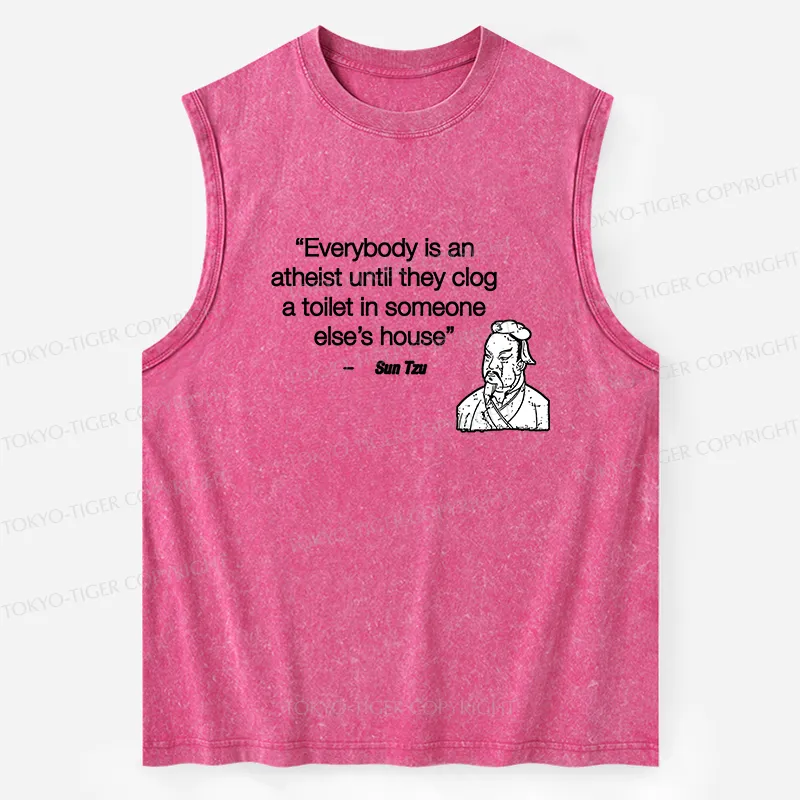 Tokyo-Tiger Funny Sun Tzu Saying Washed Tank