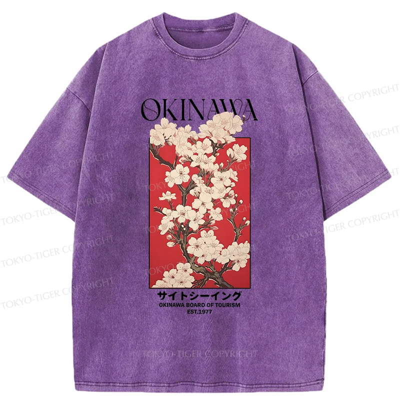 Tokyo-Tiger Okinawa Sakura Washed T-Shirt