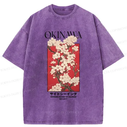 Tokyo-Tiger Okinawa Sakura Washed T-Shirt