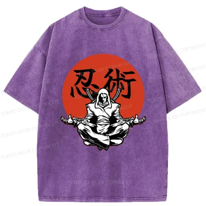Tokyo-Tiger Japanese Ninjutsu Washed T-Shirt