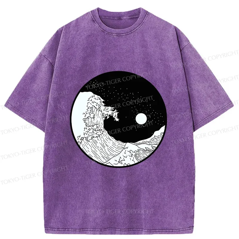 Tokyo-Tiger Tai Chi And Wave Washed T-Shirt