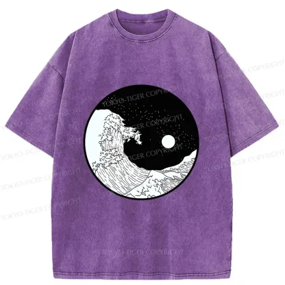 Tokyo-Tiger Tai Chi And Wave Washed T-Shirt
