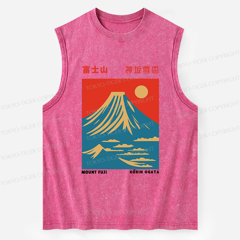 Tokyo-Tiger Mount Fuji Vintage Washed Tank