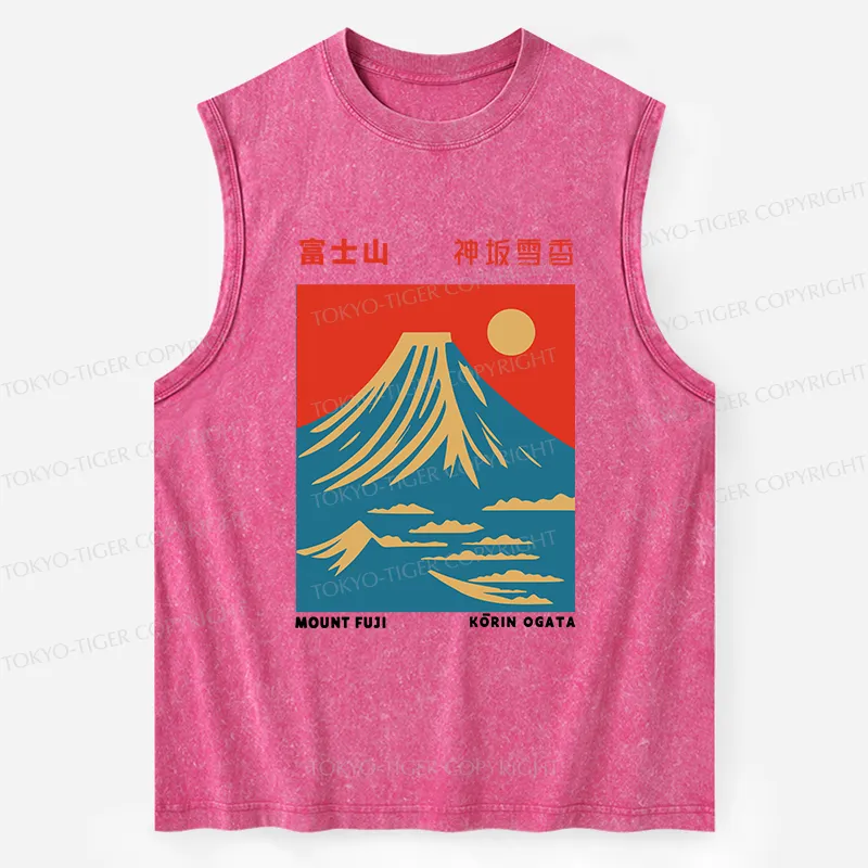 Tokyo-Tiger Mount Fuji Vintage Washed Tank