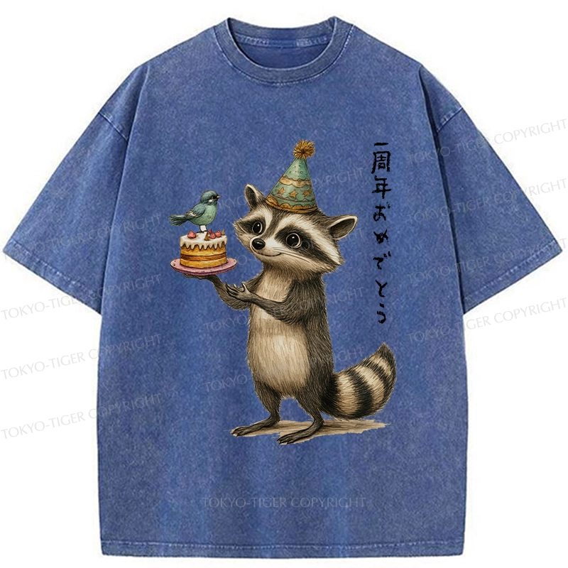 Tokyo-Tiger Happy First Anniversary Washed T-Shirt
