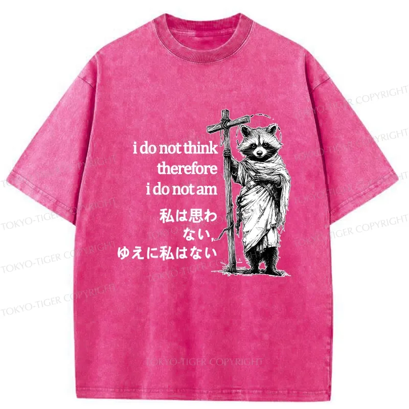 Tokyo-Tiger Thinking Raccoon Washed T-Shirt