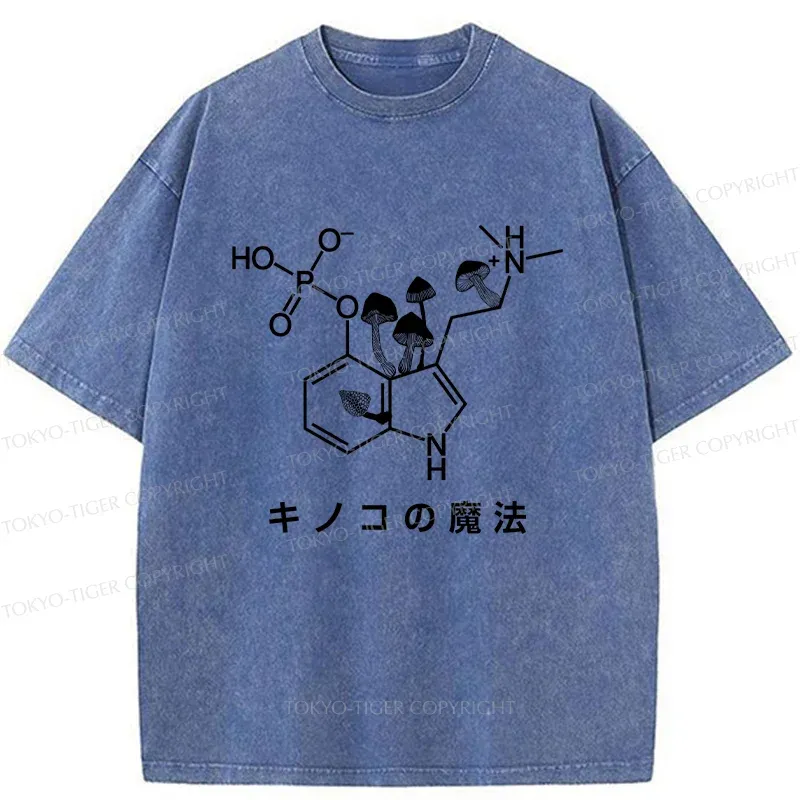 Tokyo-Tiger Magic Of Mushrooms Washed T-Shirt