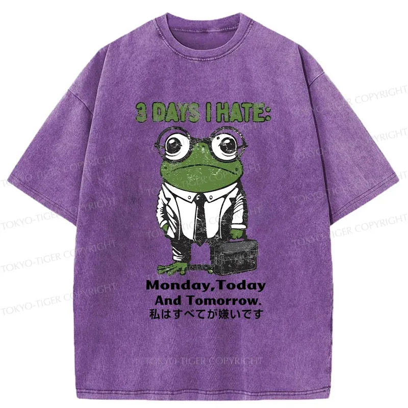 Tokyo-Tiger Working-class Frog Washed T-Shirt