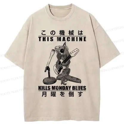Tokyo-Tiger Beat The Monday Blues Washed T-Shirt