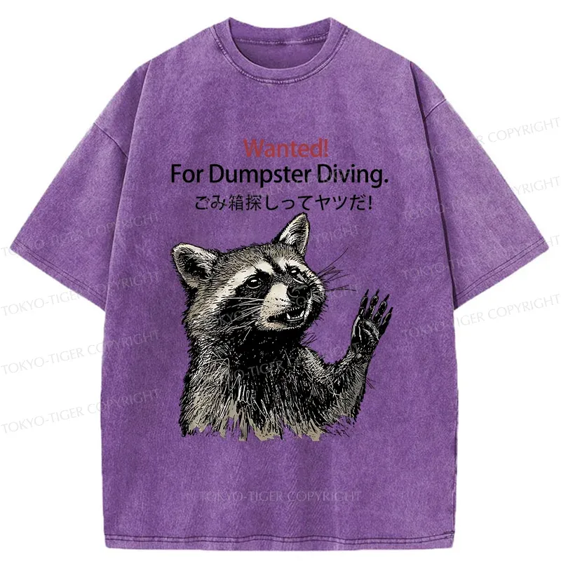 Tokyo-Tiger Wanted Raccoon Washed T-Shirt