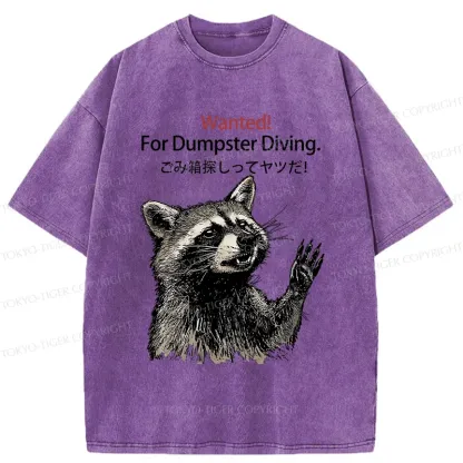 Tokyo-Tiger Wanted Raccoon Washed T-Shirt
