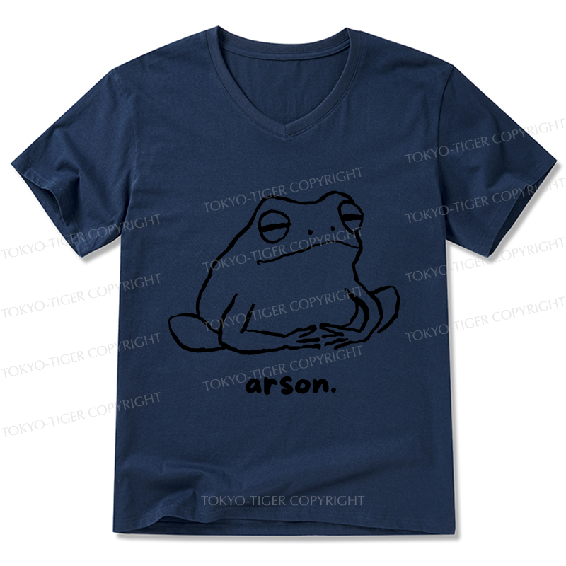Tokyo-Tiger Japan Arsonist Frog V-Neck Classic T-Shirt