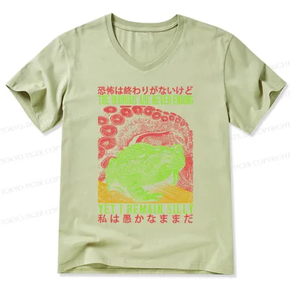 Tokyo-Tiger The Horrors Are Never Ending Japan V-Neck Classic T-Shirt