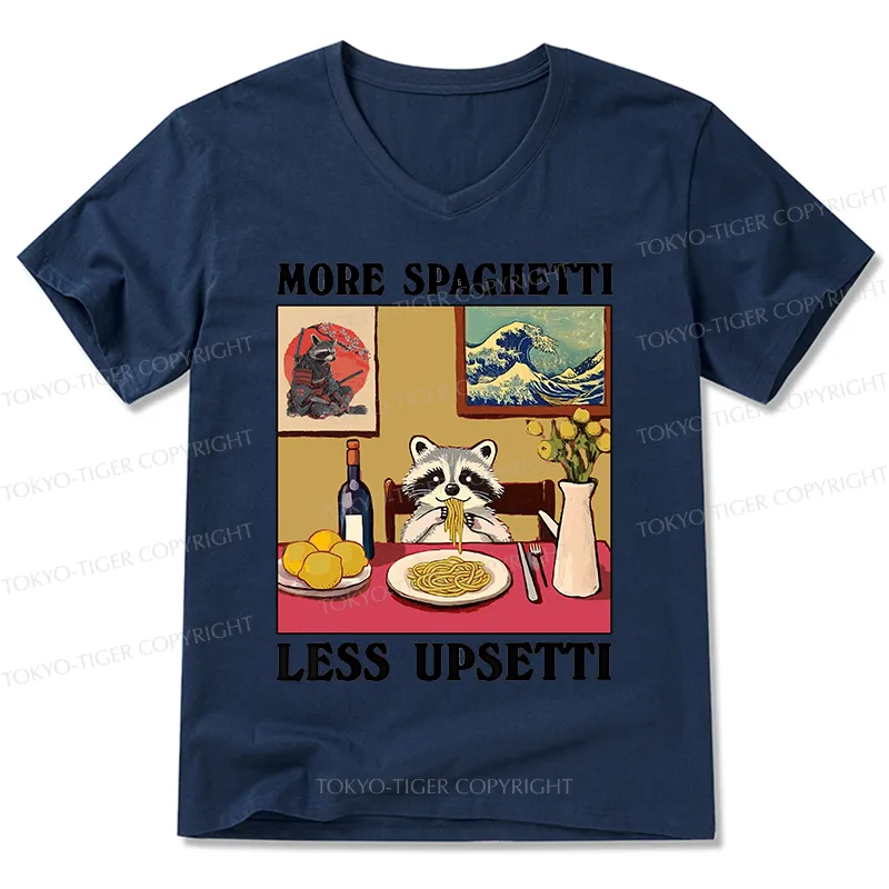 Tokyo-Tiger More Spaghetti Less Upsetti Japanese V-Neck Classic T-Shirt
