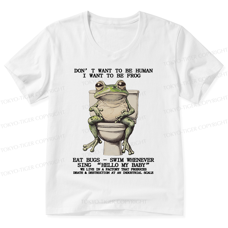 Tokyo-Tiger I Just Want To Be A Frog V-Neck Classic T-Shirt