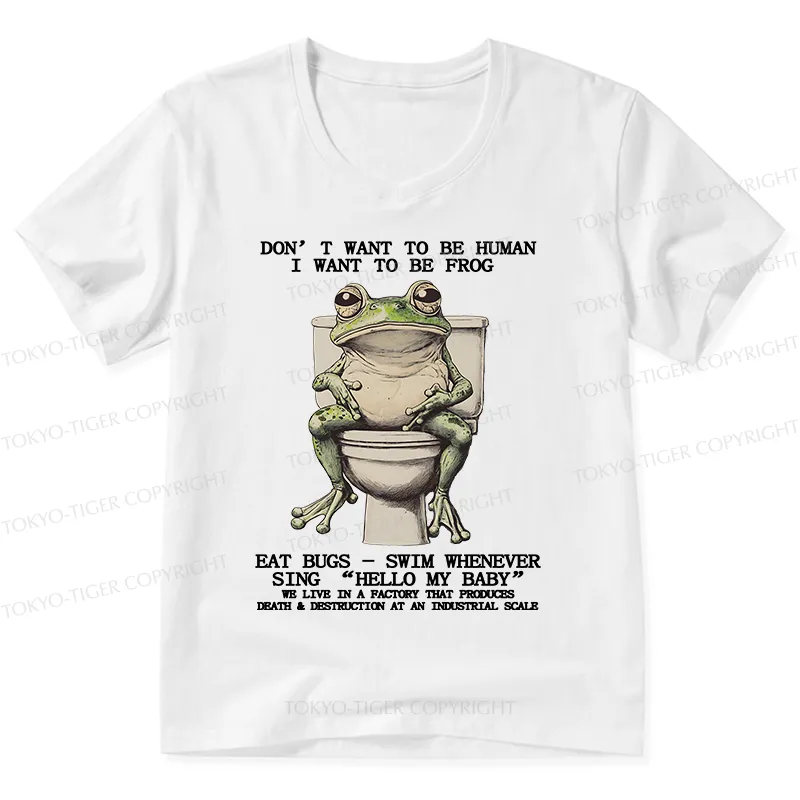 Tokyo-Tiger I Just Want To Be A Frog V-Neck Classic T-Shirt Sale