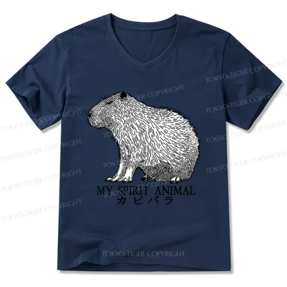 Tokyo-Tiger Capybara Spirit V-Neck Classic T-Shirt