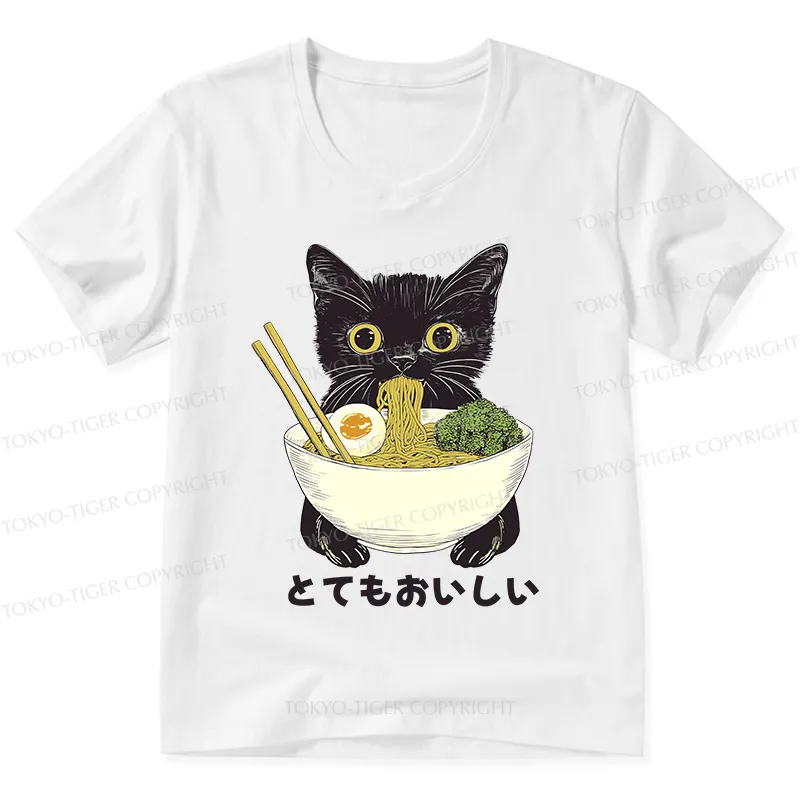 Tokyo-Tiger Ramen Lover Cute Cat V-Neck Classic T-Shirt