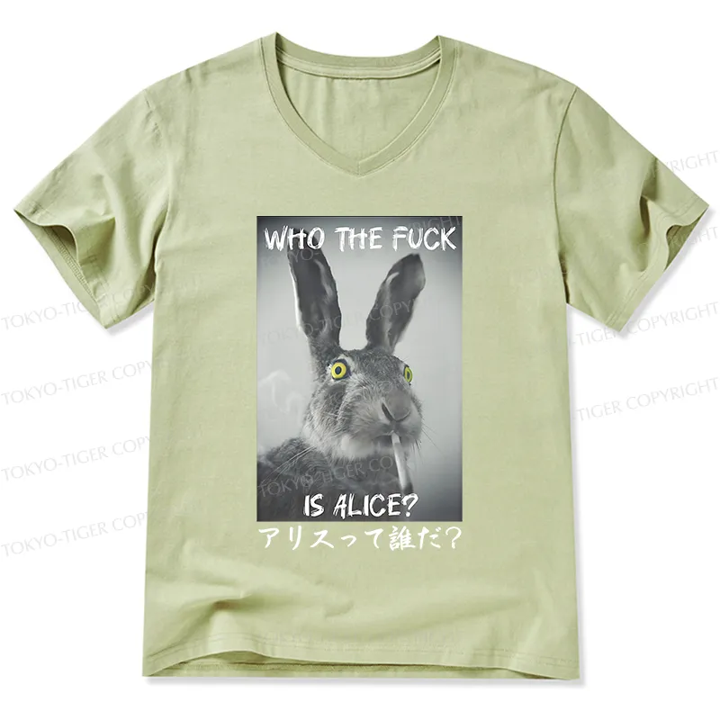 Tokyo-Tiger Who Is Alice? V-Neck Classic T-Shirt