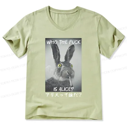 Tokyo-Tiger Who Is Alice? V-Neck Classic T-Shirt