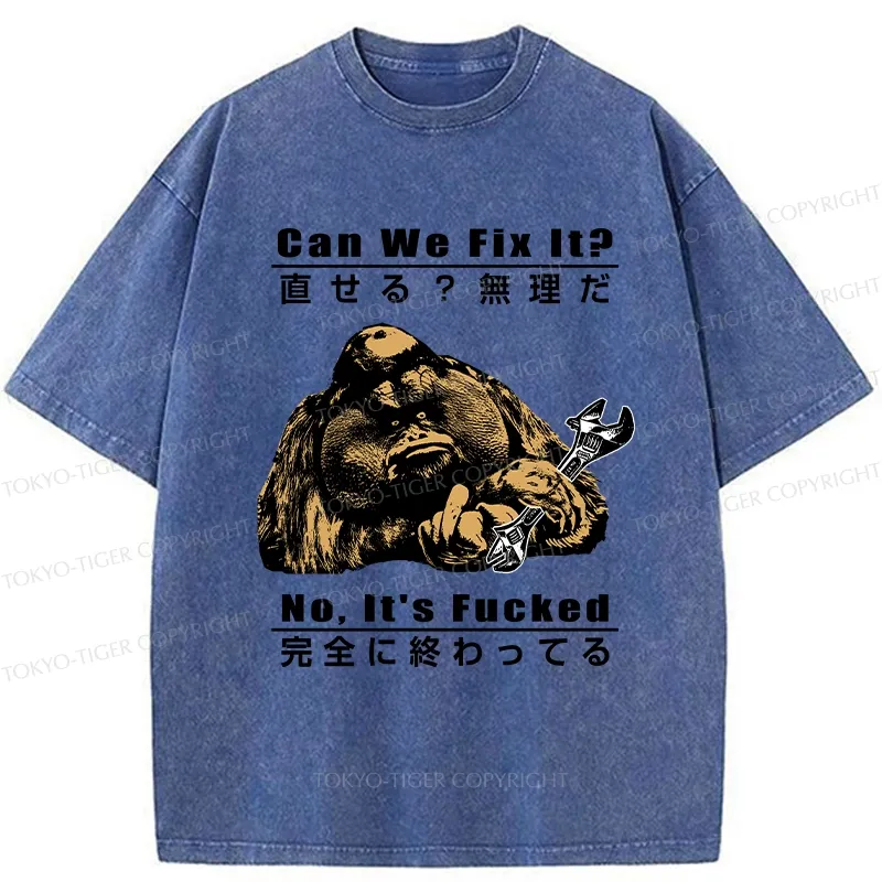Tokyo-Tiger Can The Orangutans Fix It Washed T-Shirt
