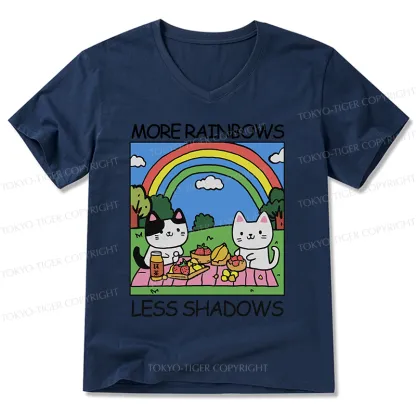 Tokyo-Tiger More Rainbows Less Shadows V-Neck Classic T-Shirt