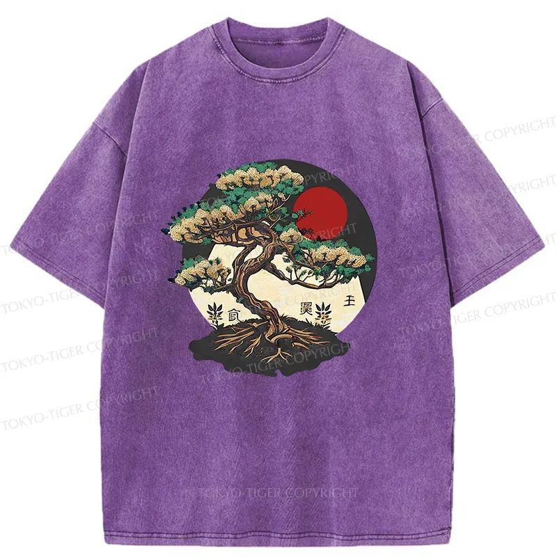 Tokyo-Tiger Japanese Bonsai Vintage Washed T-Shirt
