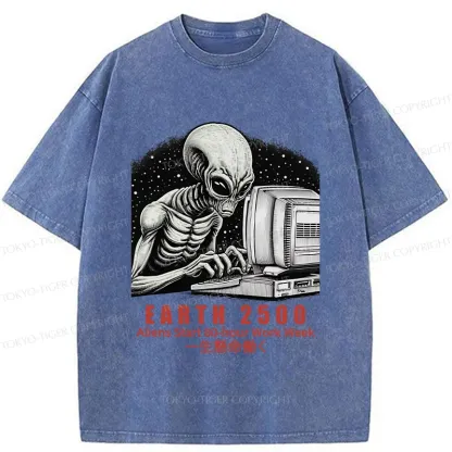 Tokyo-Tiger Alien Work Washed T-Shirt