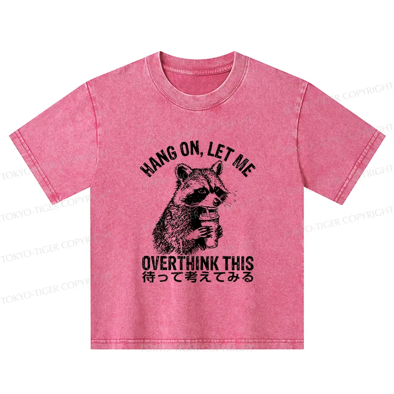 Tokyo-Tiger Overthink Raccoon Kids Washed T-Shirt