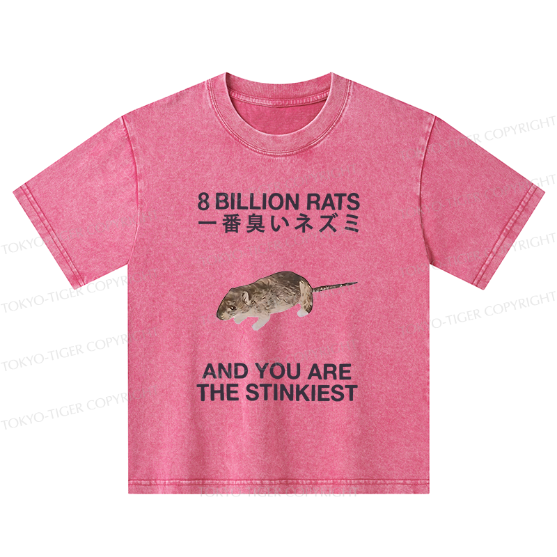 Tokyo-Tiger World's Stinkiest Rat Kids Washed T-Shirt