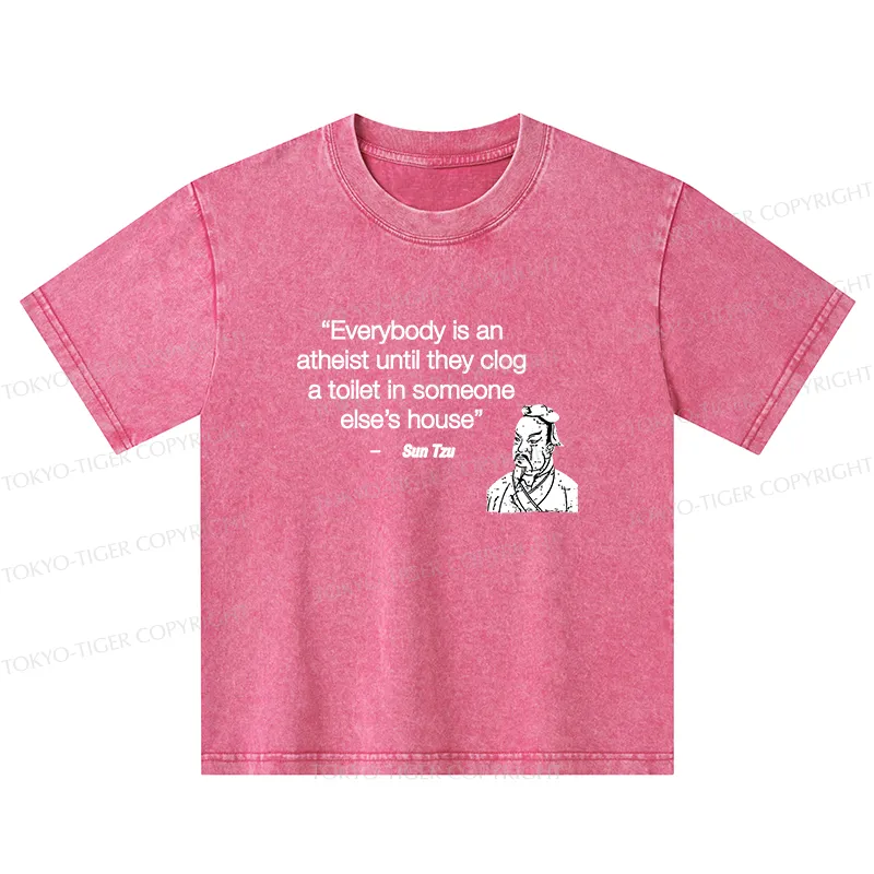 Tokyo-Tiger Funny Sun Tzu Saying Kids Washed T-Shirt