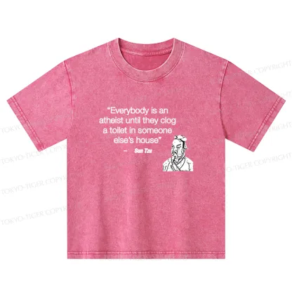 Tokyo-Tiger Funny Sun Tzu Saying Kids Washed T-Shirt