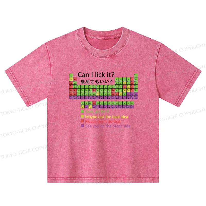Tokyo-Tiger I Can I Lick It Kids Washed T-Shirt