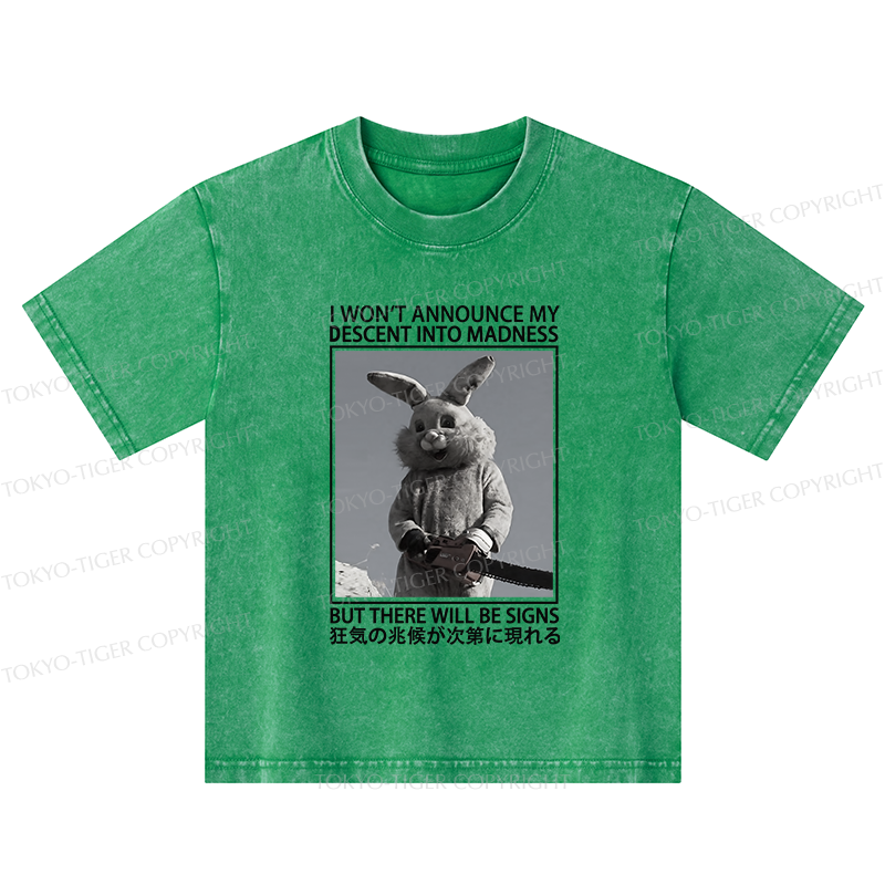 Tokyo-Tiger Rabbit Goes Into Madness Kids Washed T-Shirt