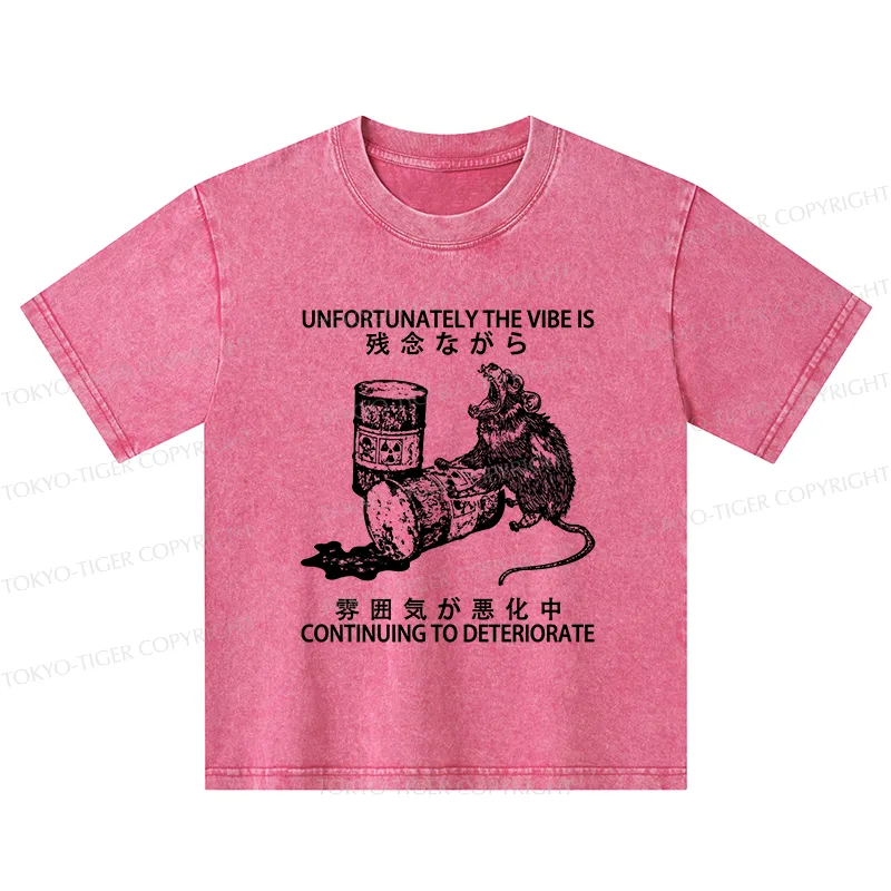 Tokyo-Tiger The Vibe Is Continuing To Deteriorate Kids Washed T-Shirt