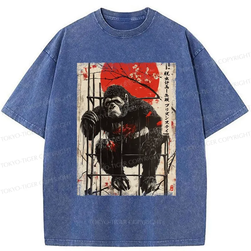 Tokyo-Tiger Bigfoot Failed To Escape Washed T-Shirt
