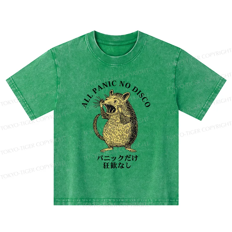 Tokyo-Tiger All Panic No Disco Kids Washed T-Shirt