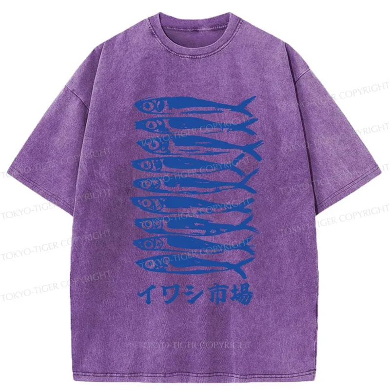 Tokyo-Tiger Sardine Market Washed T-Shirt