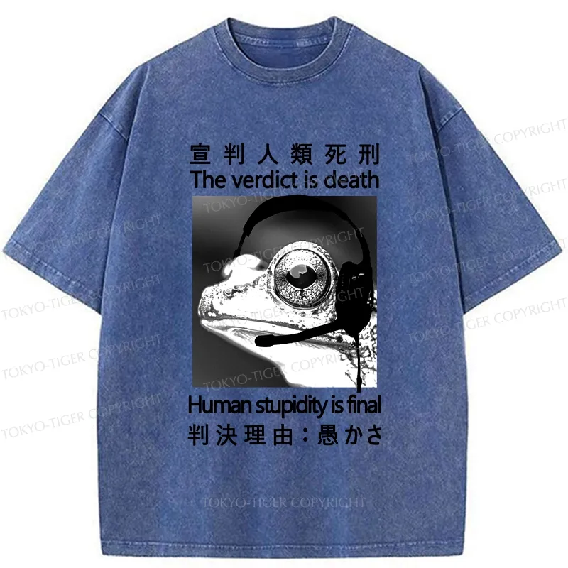 Tokyo-Tiger Frog Judge Washed T-Shirt