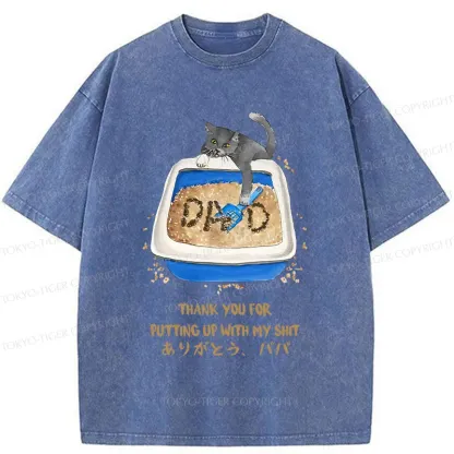 Tokyo-Tiger Thanks Father Washed T-Shirt