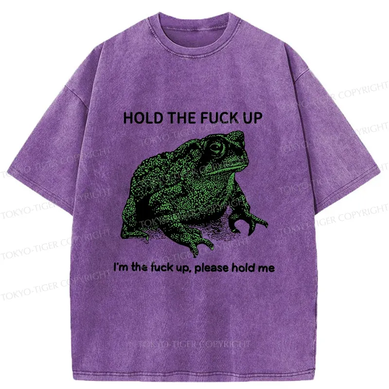 Tokyo-Tiger Funny Frog Meme Washed T-Shirt