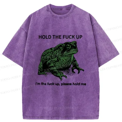 Tokyo-Tiger Funny Frog Meme Washed T-Shirt