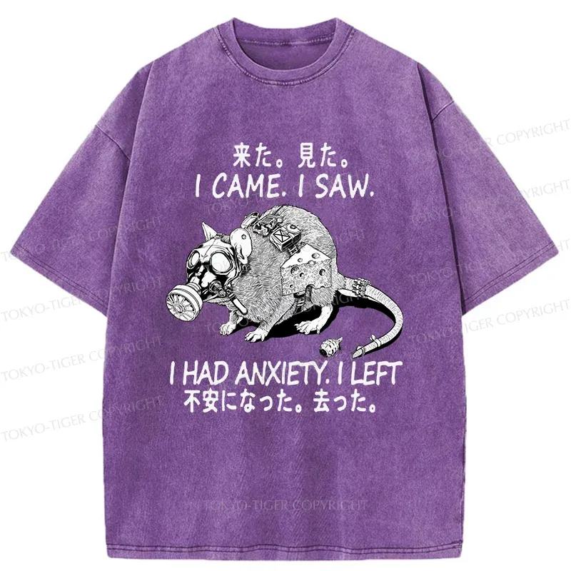 Tokyo-Tiger Anxious Mouse Washed T-Shirt