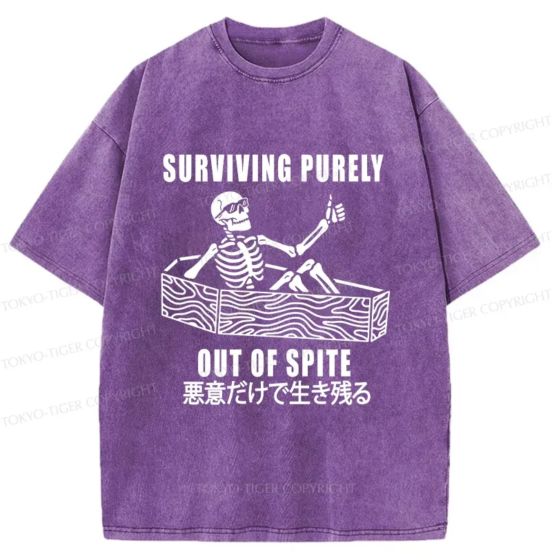 Tokyo-Tiger Survival Skeleton Washed T-Shirt