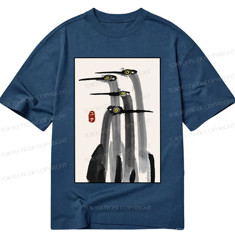 Tokyo-Tiger Japanese Crane Poster Classic T-Shirt