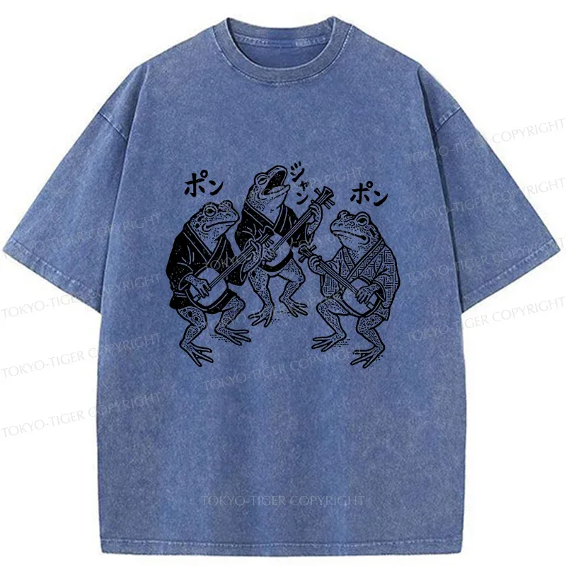 Tokyo-Tiger Frog Concert Washed T-Shirt