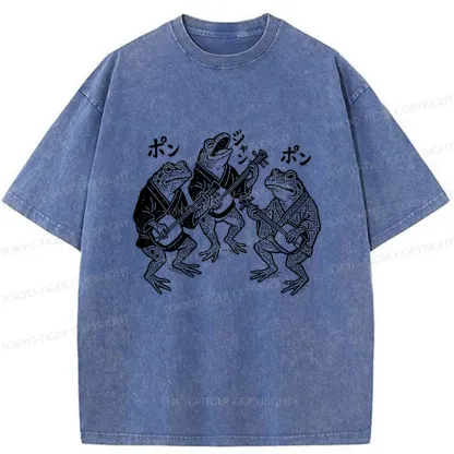 Tokyo-Tiger Frog Concert Washed T-Shirt